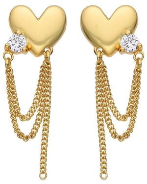 Eye Candy LA Cz Drop Earring - Metallic