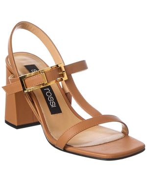 Sergio Rossi Nora 80 Leather Sandal - Brown