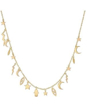 Gabi Rielle Femme Felling 14K Over Dangle Necklace - Metallic