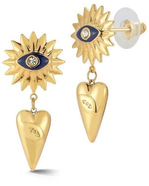 Sphera Milano Plated Cz Earrings - Metallic