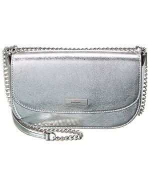Kate Spade Krista Metallic Leather Chain Flap Crossbody - Grey