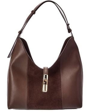 Furla Goccia Medium Leather Hobo Bag - Brown