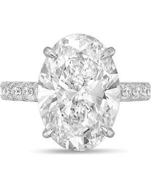 Diana M. Jewels Diana M. 14K 2.50 Ct. Tw. Lab-Grown Diamond Pavé Solitaire Ring - White