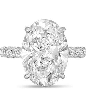 Diana M. Jewels Diana M. 14K 2.50 Ct. Tw. Lab-Grown Diamond Pavé Solitaire Ring - White