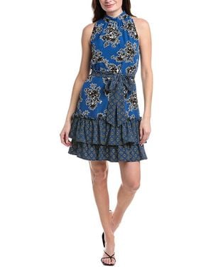 Sam Edelman Bandana Tier Mini Dress - Blue