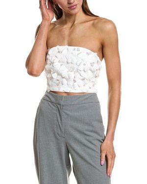 Endless Rose 3D Floral Bandeau Top - Blue