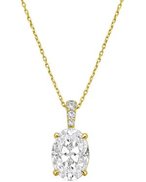 Diana M. Jewels Diana M. 14K 3.15 Ct. Tw. Lab-Grown Diamond Pendant Necklace - Metallic