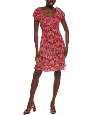 Madewell Ruched Mini Dress - Red