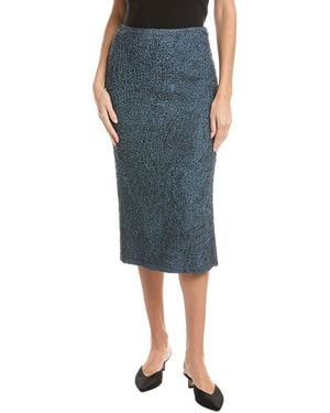 Lafayette 148 New York Soutache Pencil Skirt - Blue