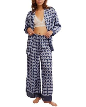 Free People 2Pc Dreamy Days Pyjama Set - Blue