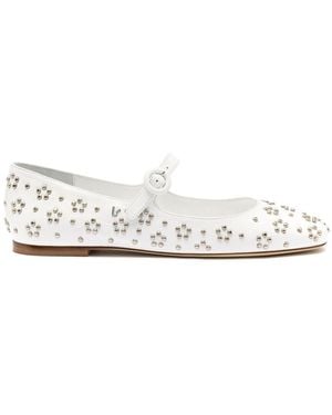 Larroude Larroudé Blair Leather Ballet Flat - White