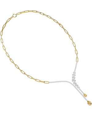 Lab Grown Diamonds 14K 3.77 Ct. Tw. Lab-Grown Diamond Drop Necklace - White