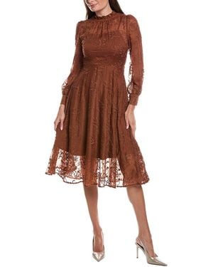 BURRYCO Solid Midi Dress - Brown