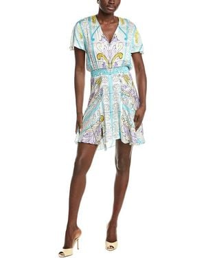Maje Flutter Sleeve Mini Dress - Blue