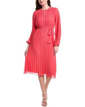 Sam Edelman Plisse Midi Dress - Red