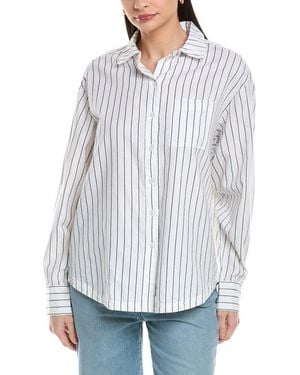 Michael Stars Beau Oversized Button Shirt - White