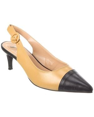 French Sole Skylar Leather Slingback Pump - White