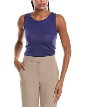 N.Peal Cashmere Ella 100% Cashmere Shell Top - Blue