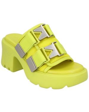 Bottega Veneta Lambskin Leather Flash Mule (Authentic Pre-Loved) - Yellow