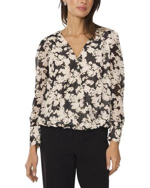 Vince Camuto Wrapped Long Sleeve Blouse - Multicolor