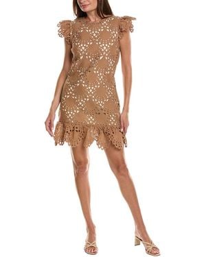 LAYERED WITH LOVE Embellished Mini Dress - Natural