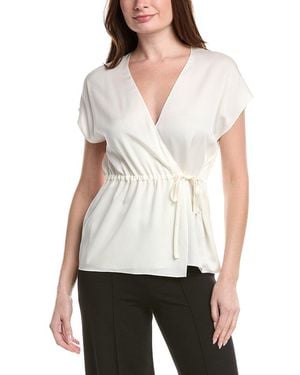 Theory Silk Wrap Top - White
