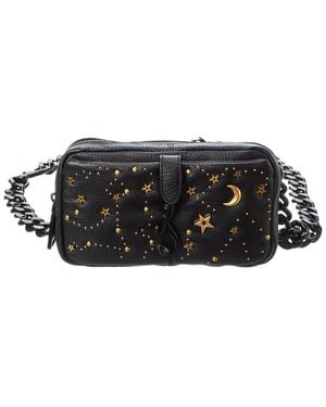 Rebecca Minkoff Edie Celestial Studs Leather Belt Bag - Black