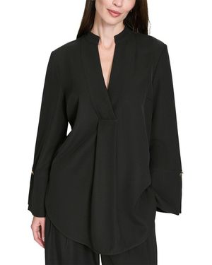 Halston V-Neck Tunic - Black