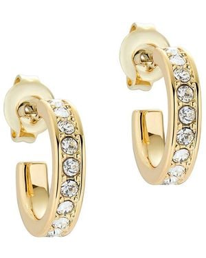 Ted Baker Seenita Plain Crystal Hoop Earrings - Metallic