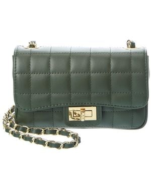 Persaman New York Poppy Quilted Leather Crossbody - Green