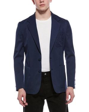Palm Angels Wool-Blend Blazer - Blue