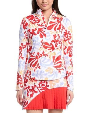Callaway Apparel Fashion Printed Sun Protection - Red