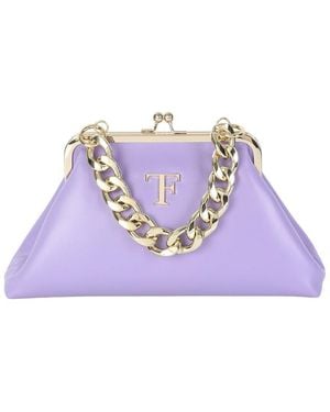 Tiffany & Fred Paris Iconic Leather Frame Clutch - Purple