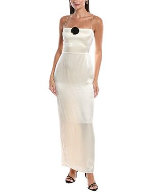 O.P.T Isa Silk Maxi Dress - White