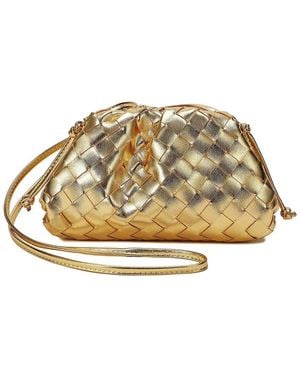 Tiffany & Fred Paris Woven Metallic Leather Pouch
