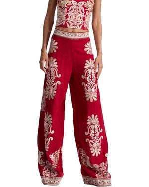 Alice + Olivia Wide Leg Pant - Red