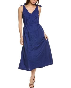 Nation Ltd Marcela Tie-Strap Midi Dress - Blue