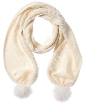 Forte Cashmere Luxe Cable Cashmere Scarf - Natural