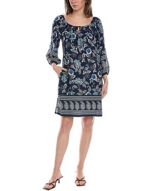 Walker & Wade Peasant Mini Dress - Blue
