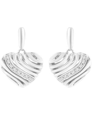Haus of Brilliance 0.11 Ct. Tw. Diamond Dangle Earrings - White