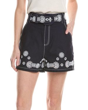 Cinq À Sept Mazie Eyelet Aldi Short - Black