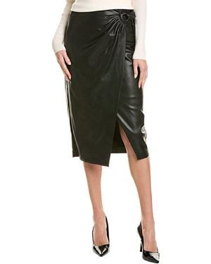 Tahari Elie Tahari Midi Wrap Skirt - Black