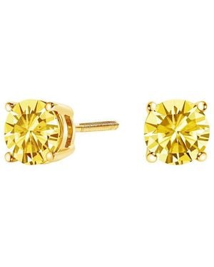 Haus of Brilliance 14K 2.00 Ct. Tw. Lab-Grown Diamond Stud Earrings - Yellow