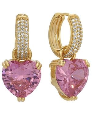 Eye Candy LA Cz Drop Earring - Pink