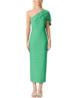 Elliatt Theodara One Shoulder Midi Dress - Green