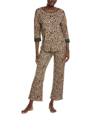 Natori 2Pc 3/4-Sleeve Pyjama Set - Natural