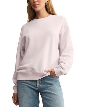 Z Supply Boyfriend Cotton Sweatshirt - Grey