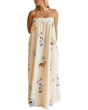 CHARLOTTE GREEN Midi Dress - Natural