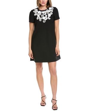 Carolina Herrera Wool-Blend Shift Dress - Black