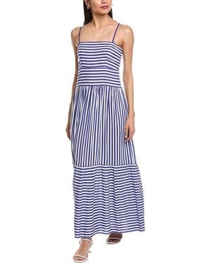 Garrie B Striped Maxi Dress - Purple